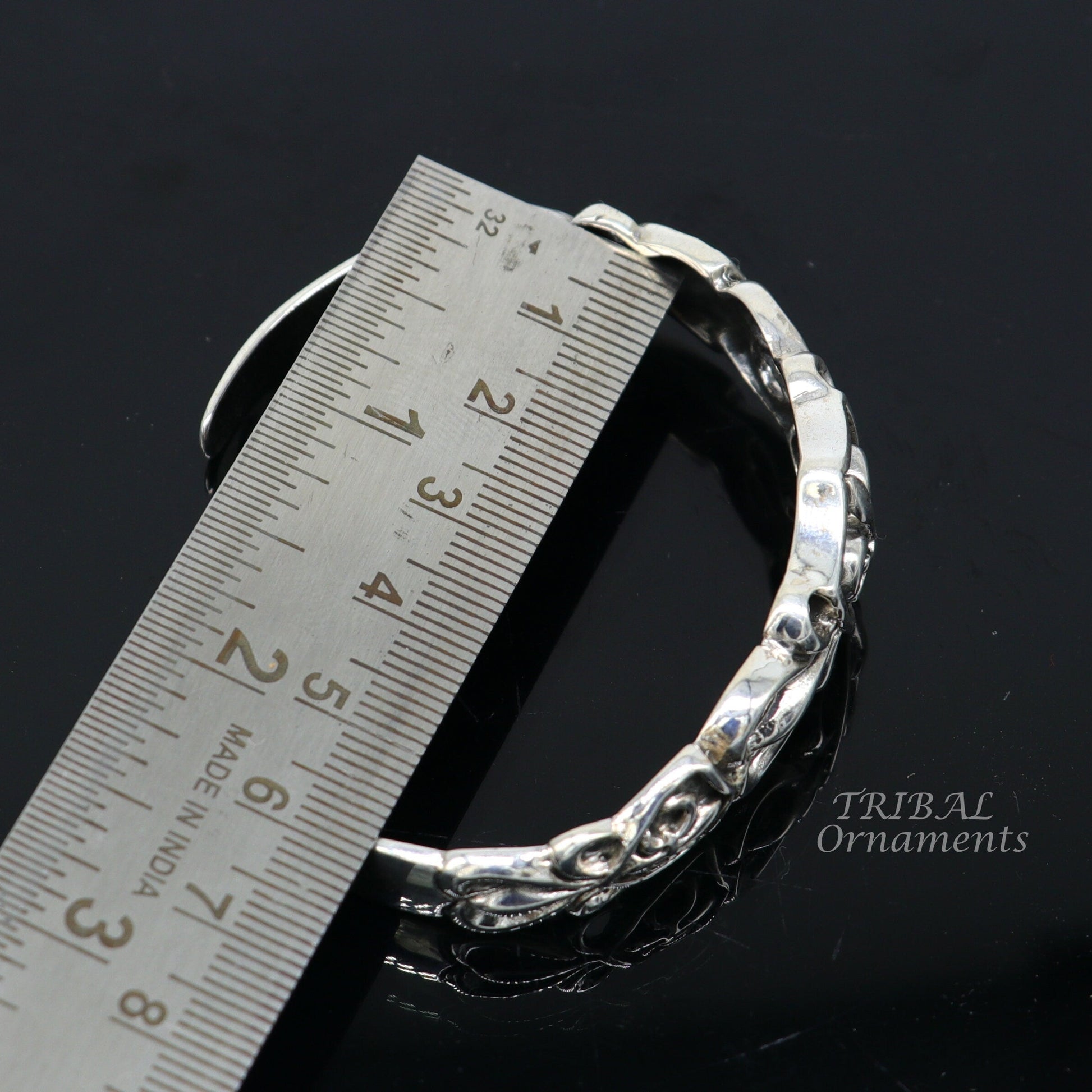 925 sterling silver customized adjustable tribal cuff bracelet kada, excellent cuff bangle bracelet Tribal ethnic boho jewelry cuff98 - TRIBAL ORNAMENTS