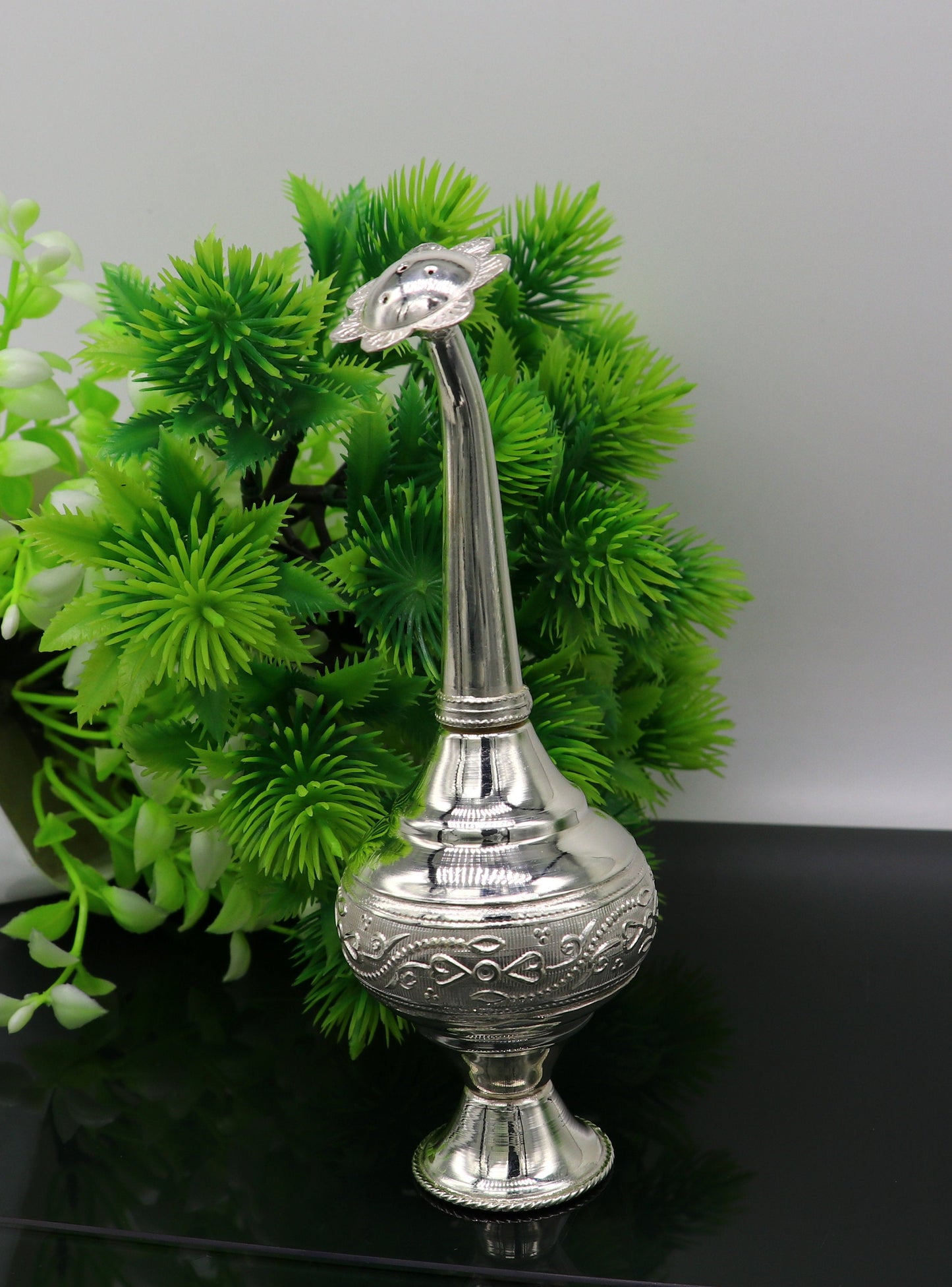 925 sterling silver customized design silver spray bottle, silver perfume bottle, royal style spray article, puja utensils, best gift su164 - TRIBAL ORNAMENTS