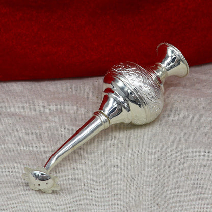 925 sterling silver customized design silver spray bottle, silver perfume bottle, royal style spray article, puja utensils, best gift su164 - TRIBAL ORNAMENTS