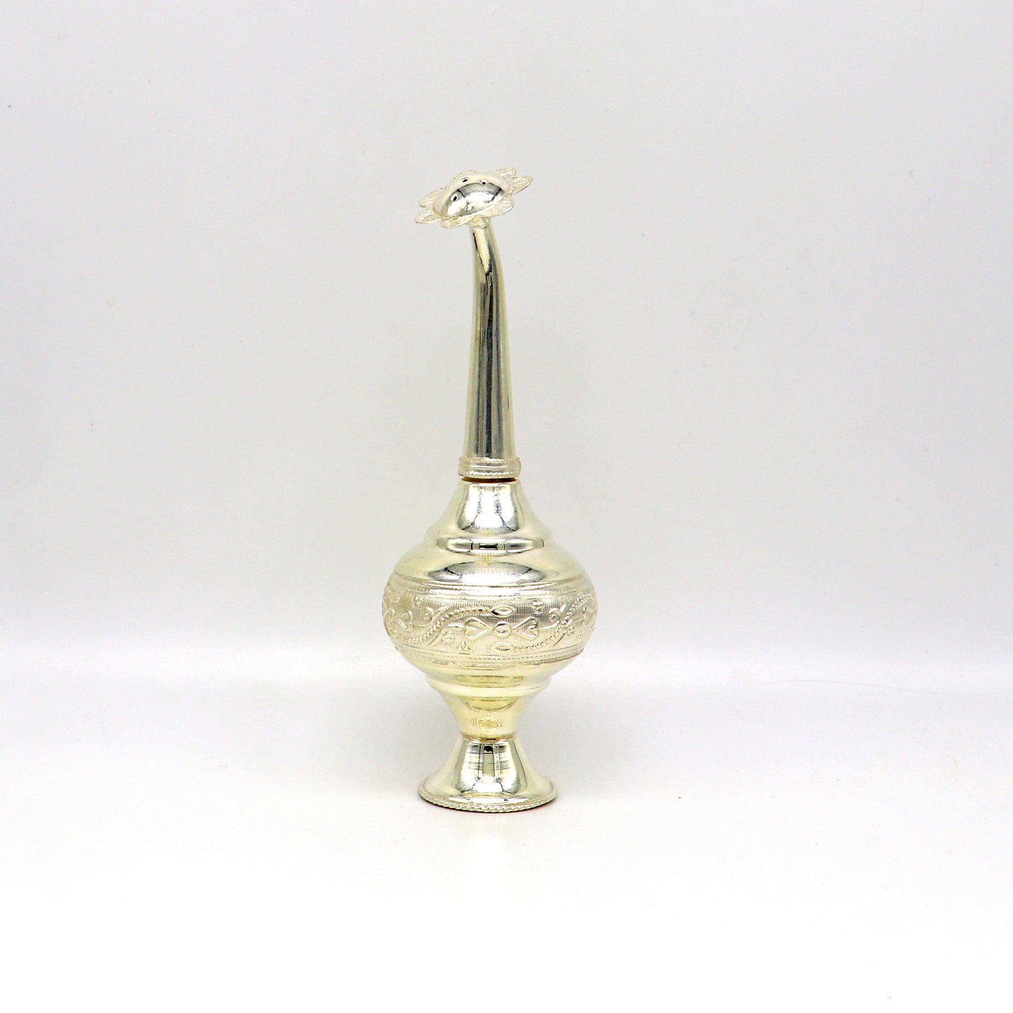 925 sterling silver customized design silver spray bottle, silver perfume bottle, royal style spray article, puja utensils, best gift su164 - TRIBAL ORNAMENTS