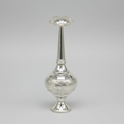 925 sterling silver customized perfume spray bottle with royal style design, ideal for puja utensils or as a gift by TRIBAL ORNAMENTS