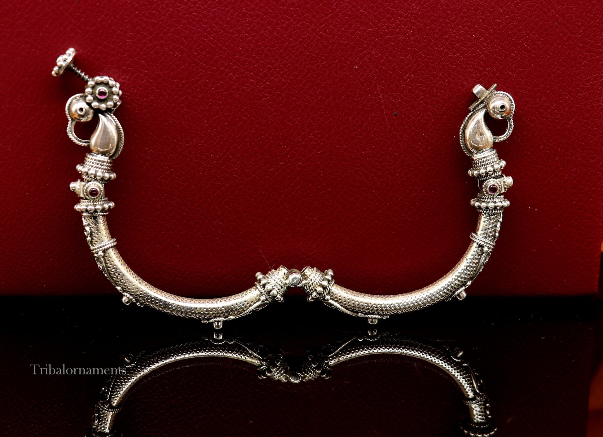 925 sterling silver customized indian vintage style bangle bracelet kada with unique locking system, best girl's belly dance jewelry nssk479 - TRIBAL ORNAMENTS