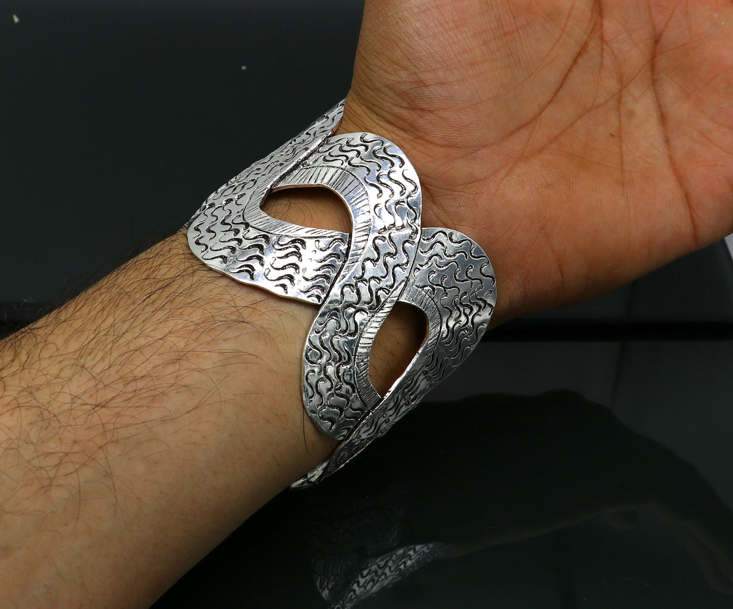 925 sterling silver customized snake style cuff bracelet adjustable bangle, fabulous wedding brides collection, best gifting jewelry nssk343 - TRIBAL ORNAMENTS