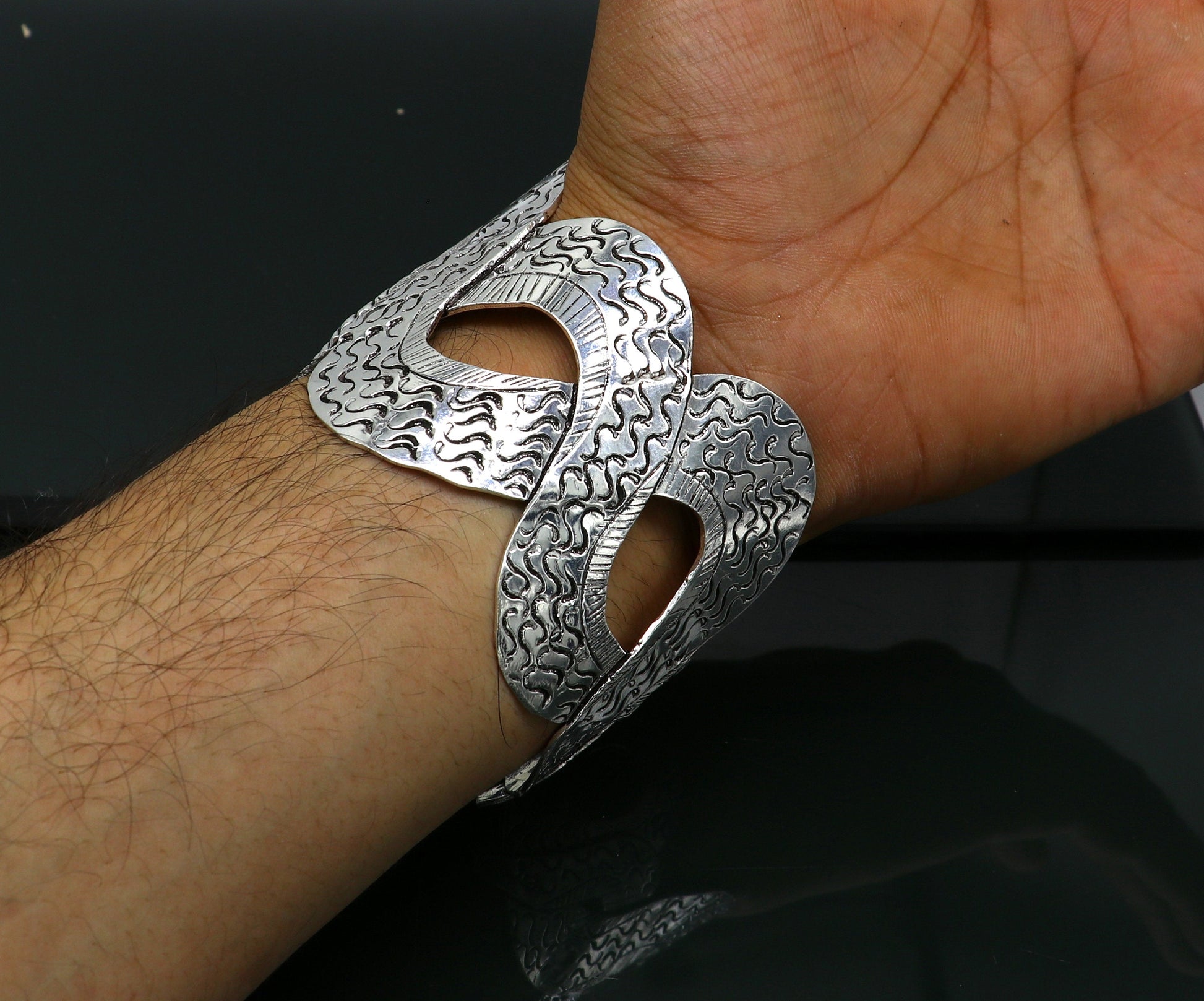 925 sterling silver customized snake style cuff bracelet adjustable bangle, fabulous wedding brides collection, best gifting jewelry nssk343 - TRIBAL ORNAMENTS