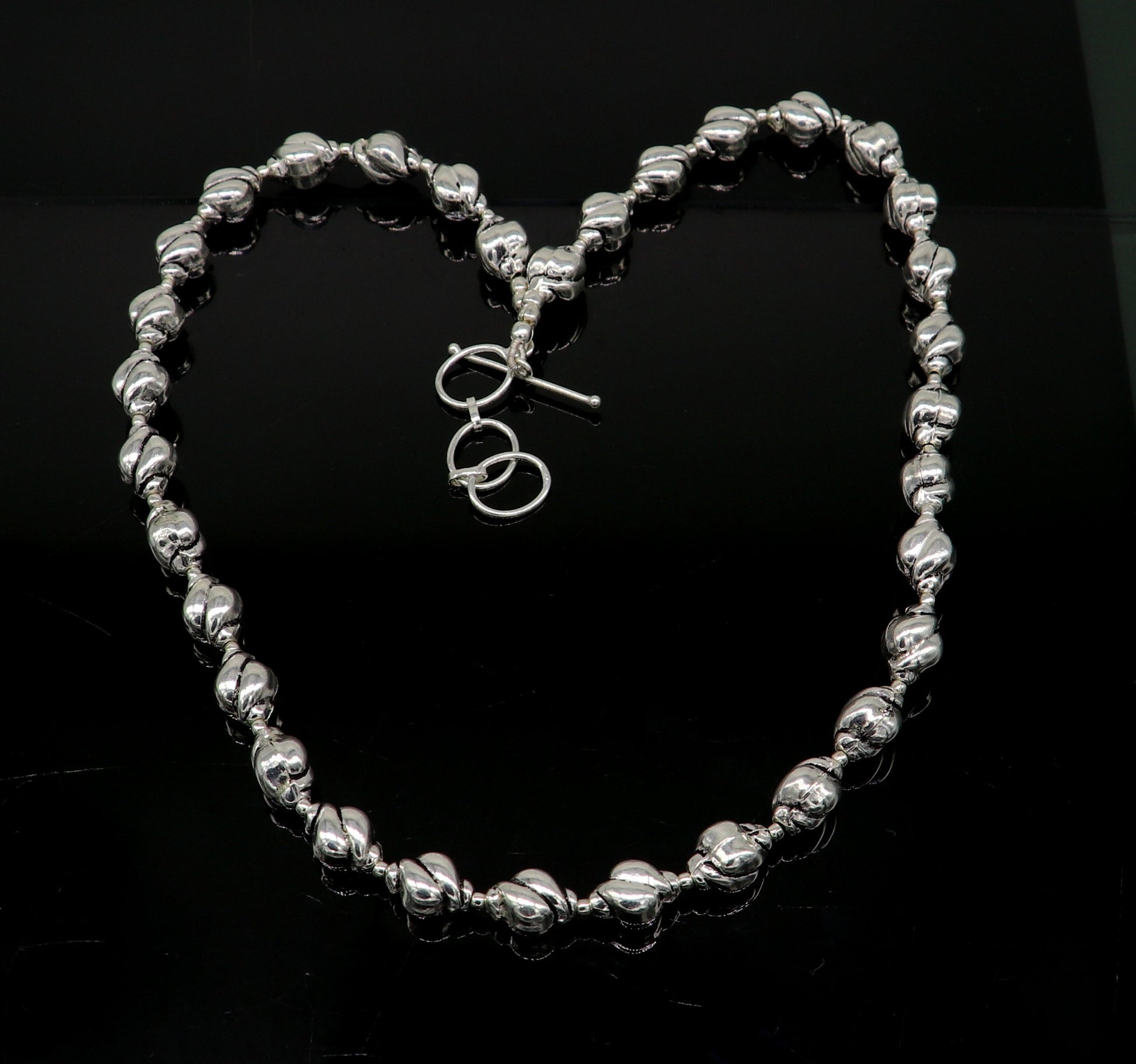 925 sterling silver customized vintage design beaded necklace, trendy stylish gorgeous wedding brides jewelry, best choker necklace nec137 - TRIBAL ORNAMENTS