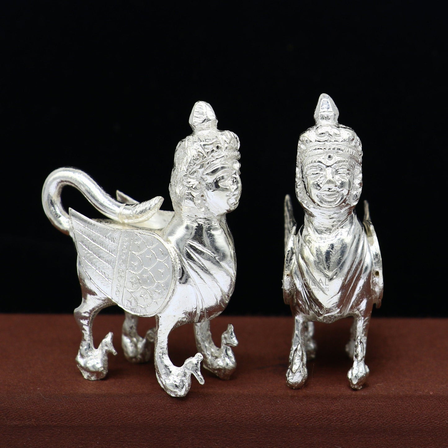 925 sterling silver Divine Kamdhenu cow, deity's cow, wishing cow, silver worshipping puja article from india art637 - TRIBAL ORNAMENTS