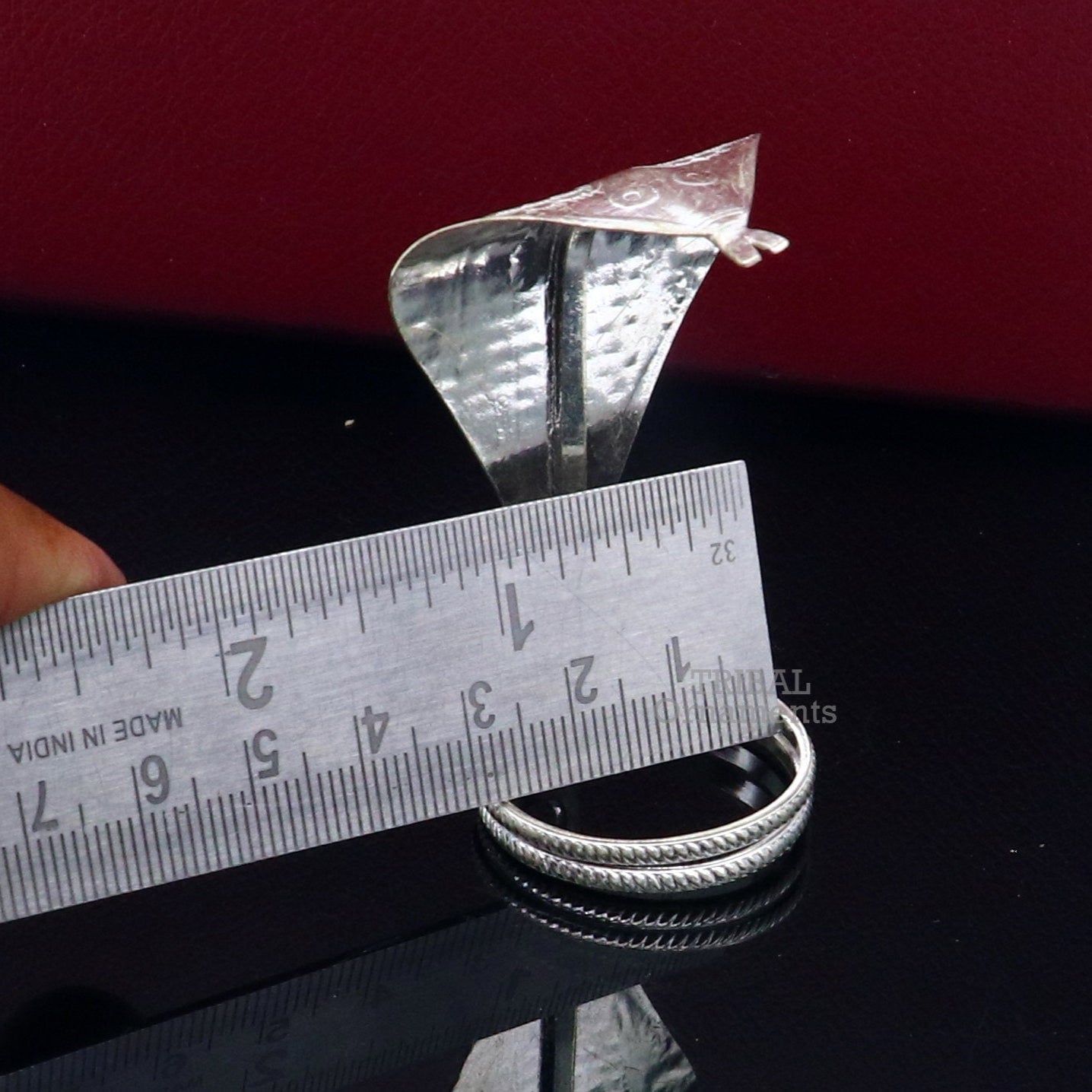 925 sterling silver Divine Shiva Snake sterling silver handmade mini snake statue for puja or worshipping, solid Diwali puja article su785 - TRIBAL ORNAMENTS