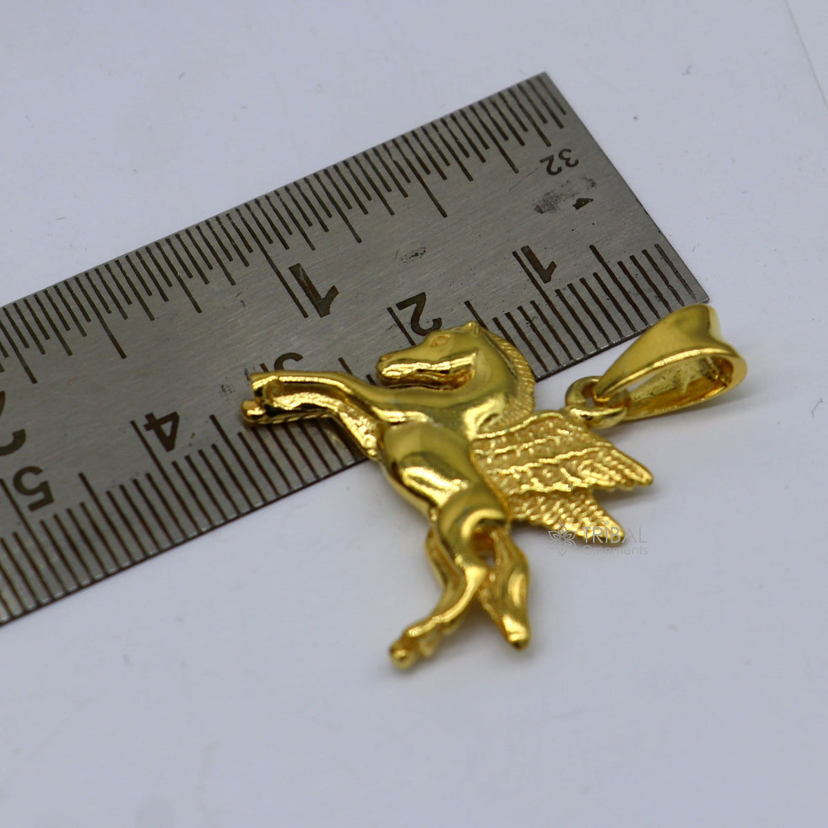 Sterling silver vintage horse Pegasus unicorn pendant with elegant design, ideal for boys and girls, by Tribal Ornaments.
