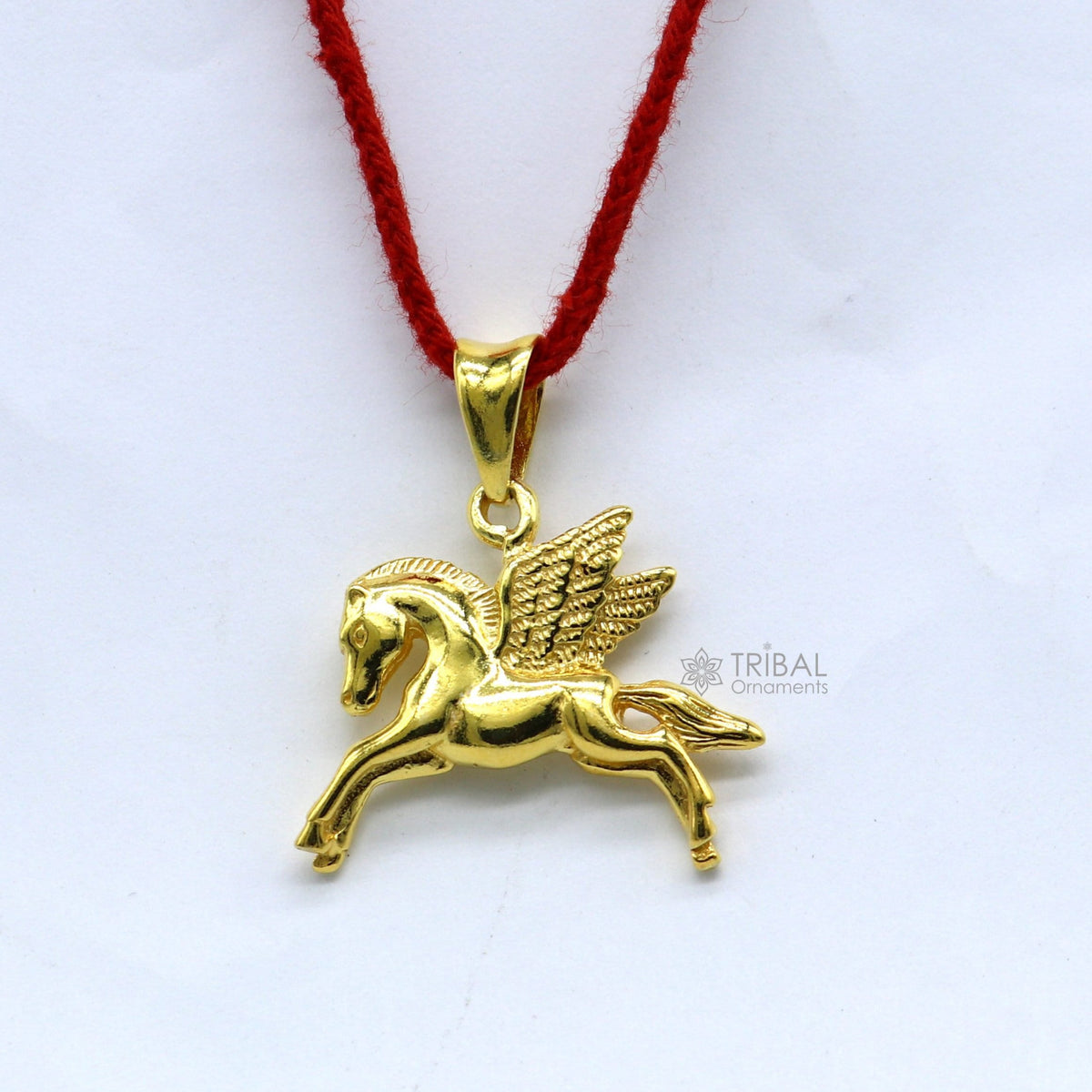 Sterling silver Pegasus and unicorn pendant with vintage horse design, stylish divine jewelry for boys and girls.