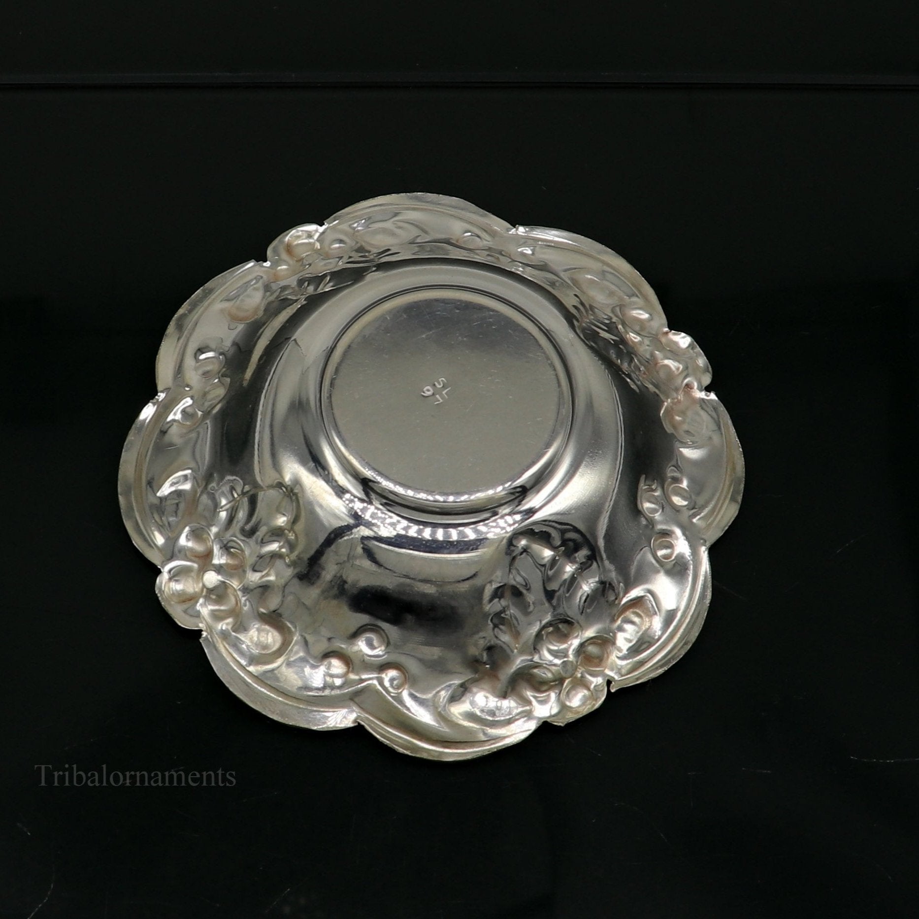 925 sterling silver exclusive handcrafted work light weight bowl, puja utensils, silver article, silver utensils, silver vessel sv237 - TRIBAL ORNAMENTS