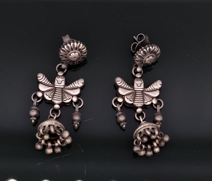 925 sterling silver fabulous butterfly design handmade stud earrings awesome wedding party girl's earrings tribal jewelry India s456 - TRIBAL ORNAMENTS