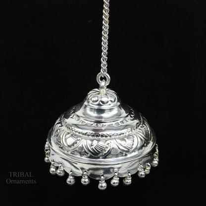 Solid Silver god chattar or chhatra, silver umbrella god temple art, hand craved sterling silver temple article, temple utensils su631 - TRIBAL ORNAMENTS