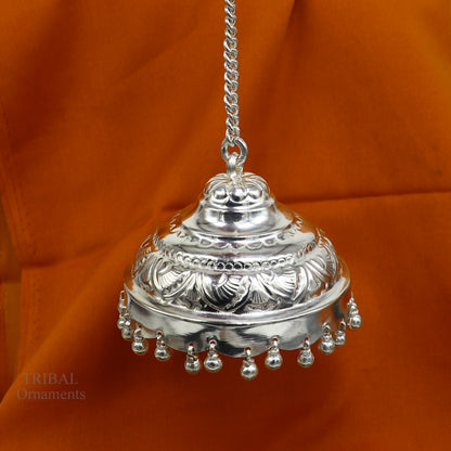 Solid Silver god chattar or chhatra, silver umbrella god temple art, hand craved sterling silver temple article, temple utensils su631 - TRIBAL ORNAMENTS