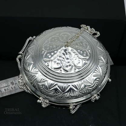 Solid Silver god chattar or chhatra, silver umbrella god temple art, hand craved sterling silver temple article, temple utensils su633 - TRIBAL ORNAMENTS