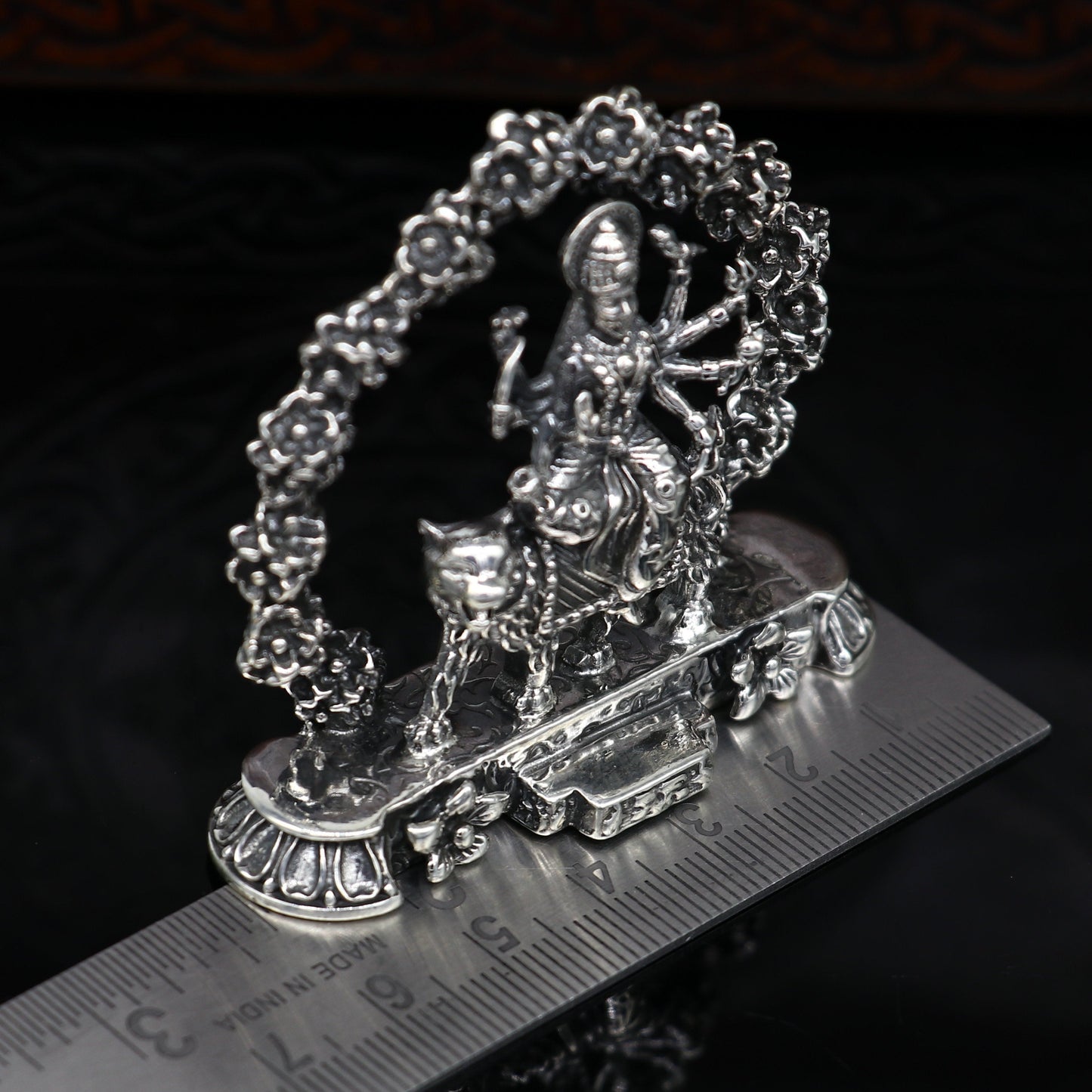 925 Sterling silver Goddess bhawani maa, Pooja Articles, Indian Silver Idols, handcrafted Mataji statue sculpture amazing gifting Art02 - TRIBAL ORNAMENTS