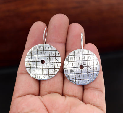 925 sterling silver gorgeous design hoops earrings tribal jewelry stylish modern women's gifting jewelry s601 - TRIBAL ORNAMENTS
