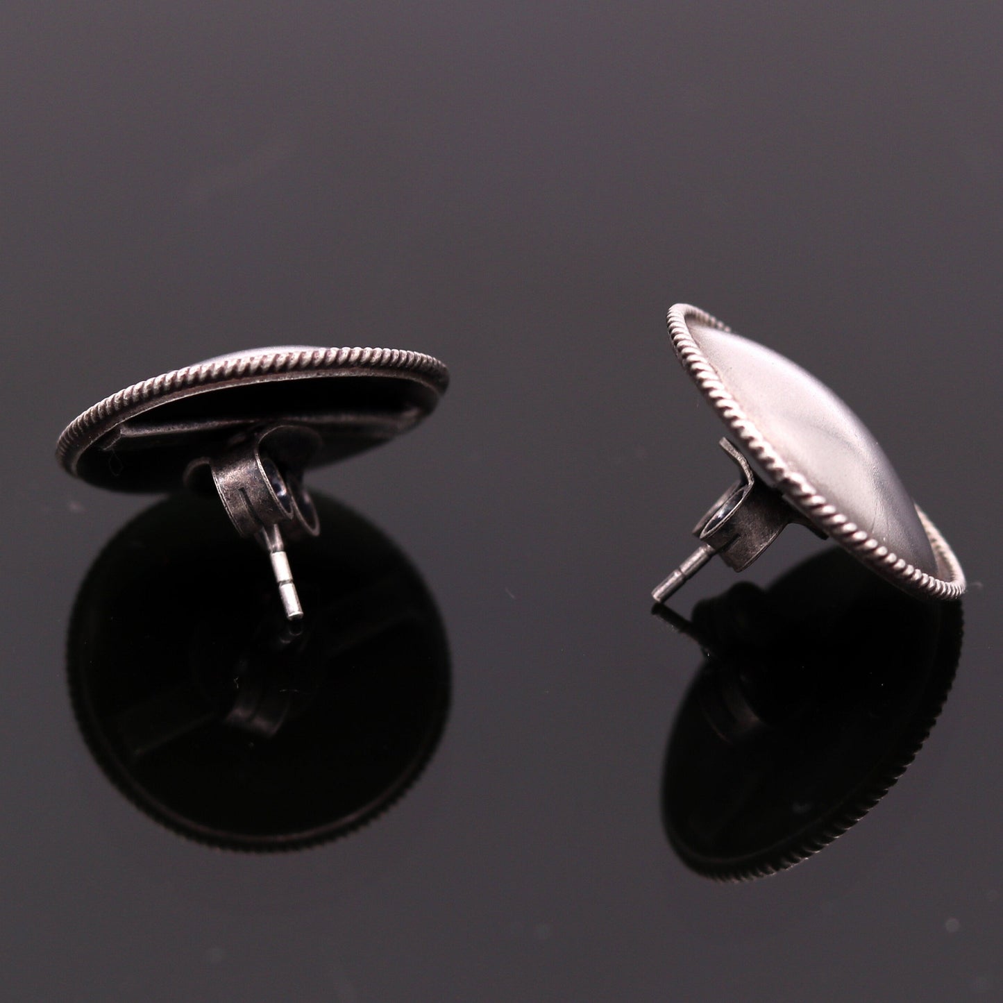 925 sterling silver gorgeous plain stud earring tribal jewelry fabulous gifting stud jewelry oxidized jewelry from india s507 - TRIBAL ORNAMENTS