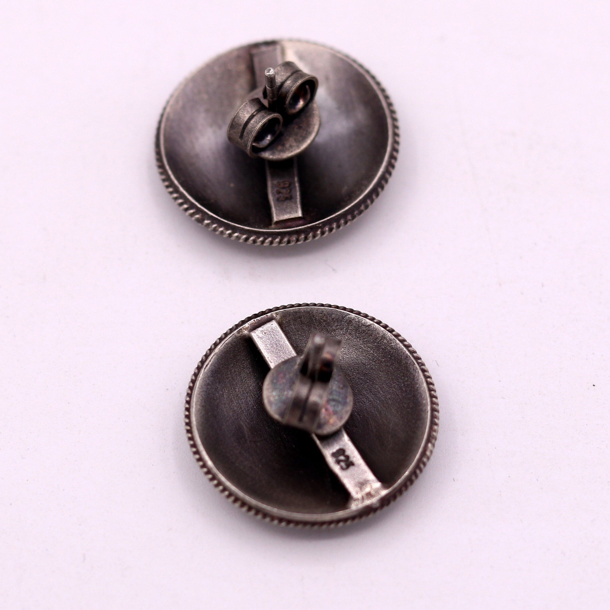 925 sterling silver gorgeous plain stud earring tribal jewelry fabulous gifting stud jewelry oxidized jewelry from india s507 - TRIBAL ORNAMENTS