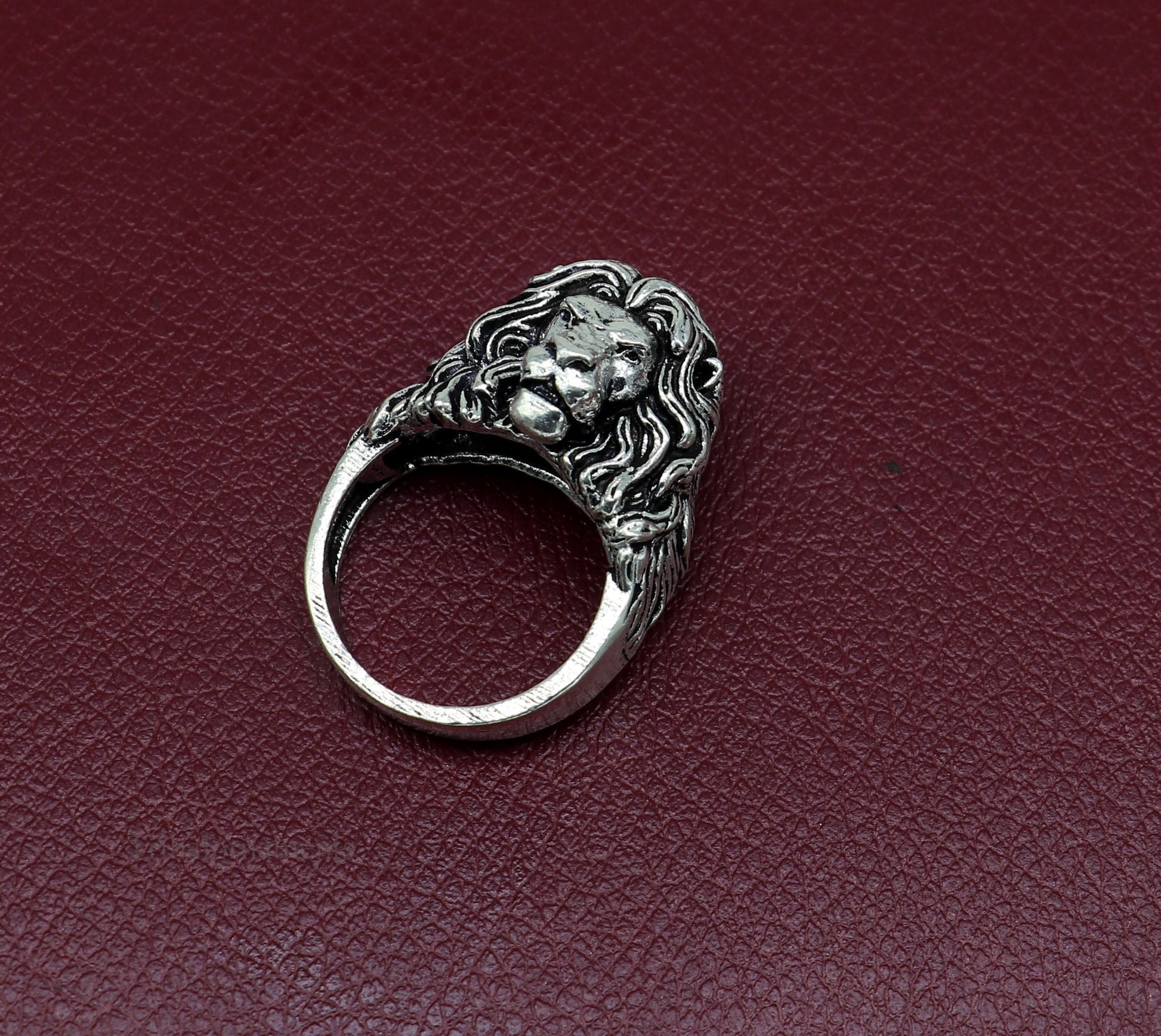 925 sterling silver handcrafted forest king lion face ring, best gifting unisex ring, gorgeous vintage antique stylish ring bands ring435 - TRIBAL ORNAMENTS