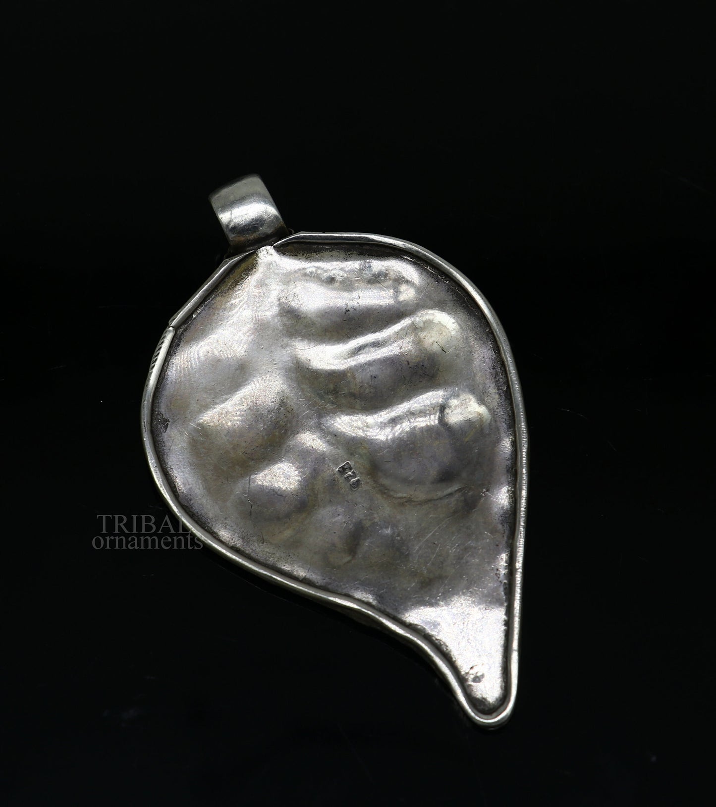 925 sterling silver handcrafted tree leaf design tribal ethnic pendant antique design wedding charm pendant necklace jewelry india ssp1509 - TRIBAL ORNAMENTS