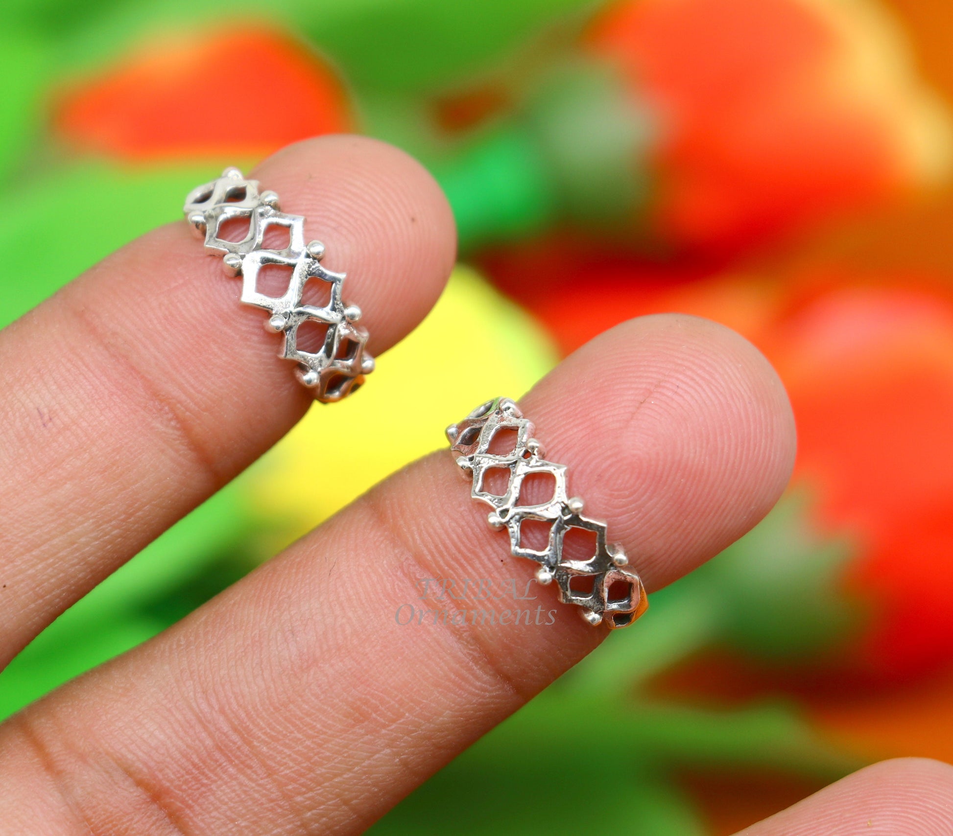 925 sterling silver handcrafted unique design vintage ethnic design brides toe ring for girl's women's ytr27 - TRIBAL ORNAMENTS