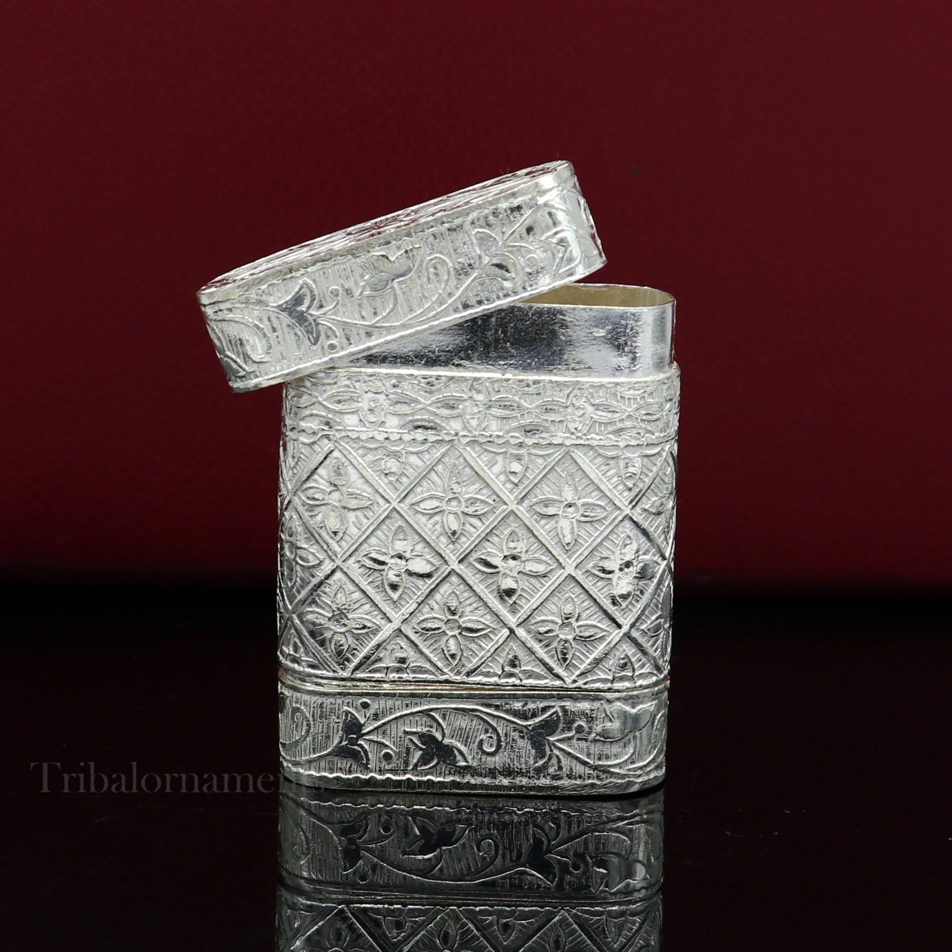 925 sterling silver handmade 2 in 1 tobacco box, fennel box office & home, storage box silver utensils, silver box, men's accessories stb314 - TRIBAL ORNAMENTS