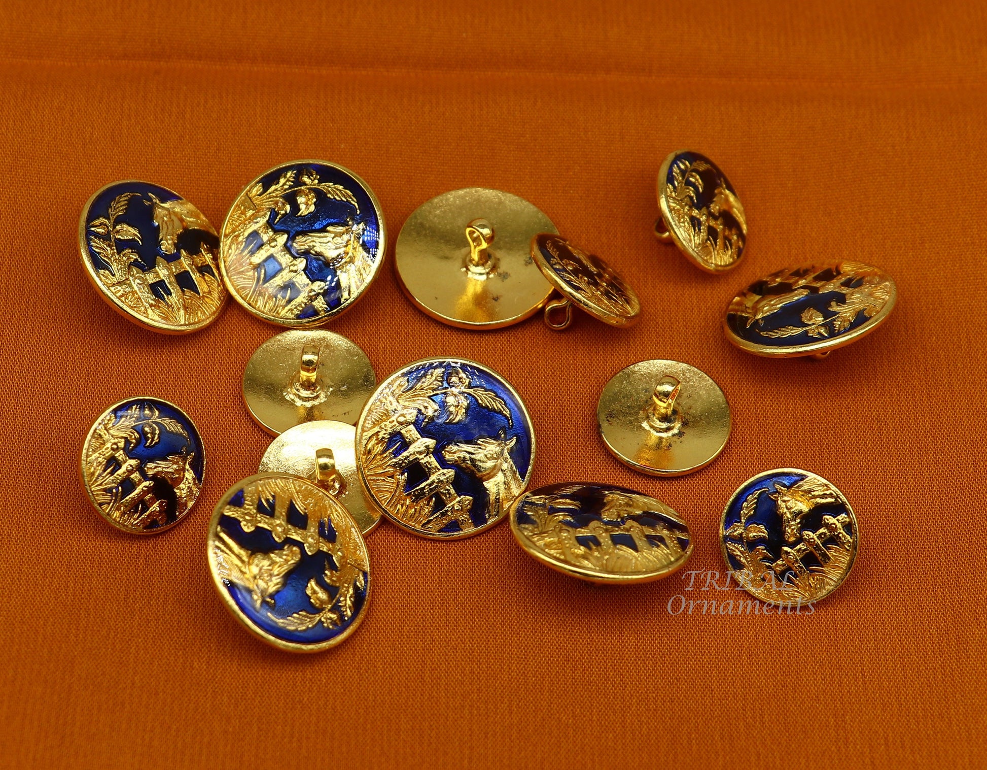 925 Sterling silver handmade amazing horse design buttons set of 13 pc for men's coat or suit, best jewelry for all occasions btn27 - TRIBAL ORNAMENTS