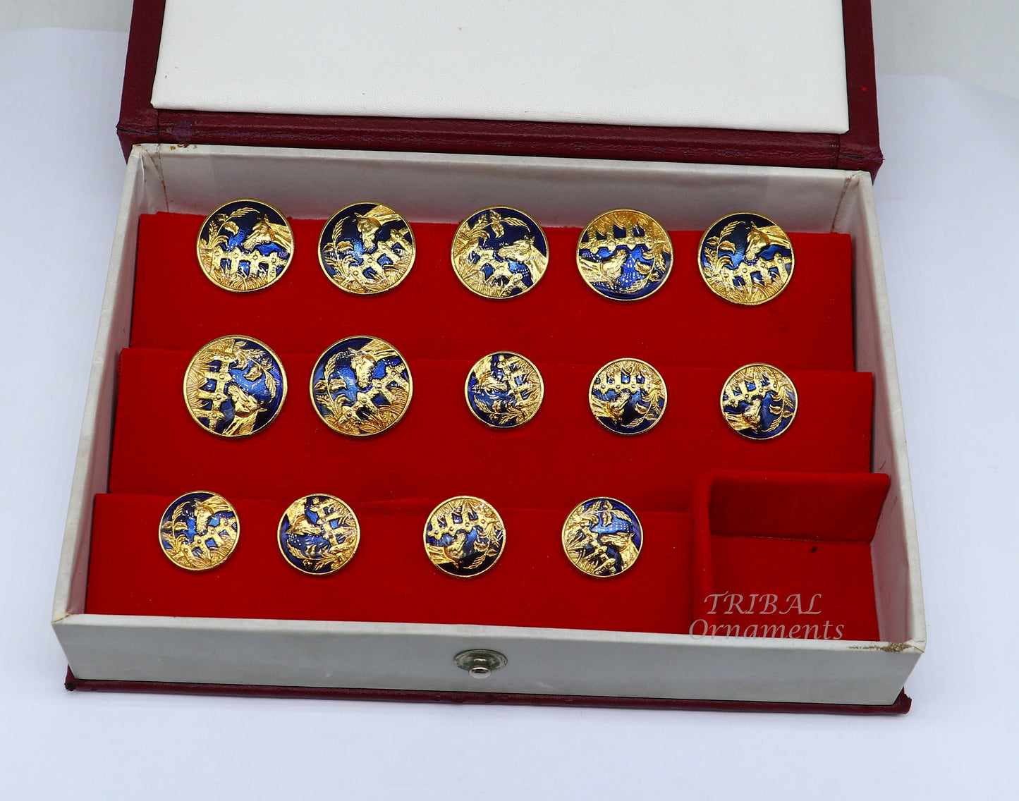 925 Sterling silver handmade amazing horse design buttons set of 13 pc for men's coat or suit, best jewelry for all occasions btn27 - TRIBAL ORNAMENTS