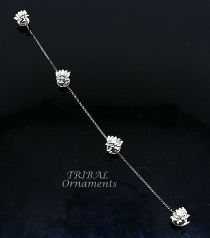 925 Sterling silver handmade amazing Indian national flower lotus design buttons for men's kurta, best gifting accessories btn10 - TRIBAL ORNAMENTS