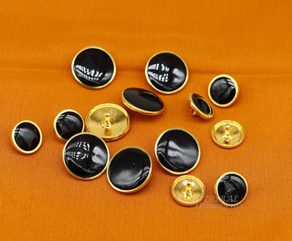 Set of 13 handmade 925 sterling silver round design buttons by TRIBAL ORNAMENTS for men's coats or suits, versatile jewelry accessory.