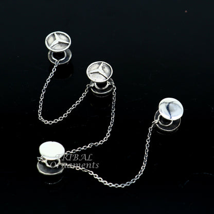 925 Sterling silver handmade amazing star design buttons or cufflinks for men's kurta, best gifting jewelry occasions btn07 - TRIBAL ORNAMENTS