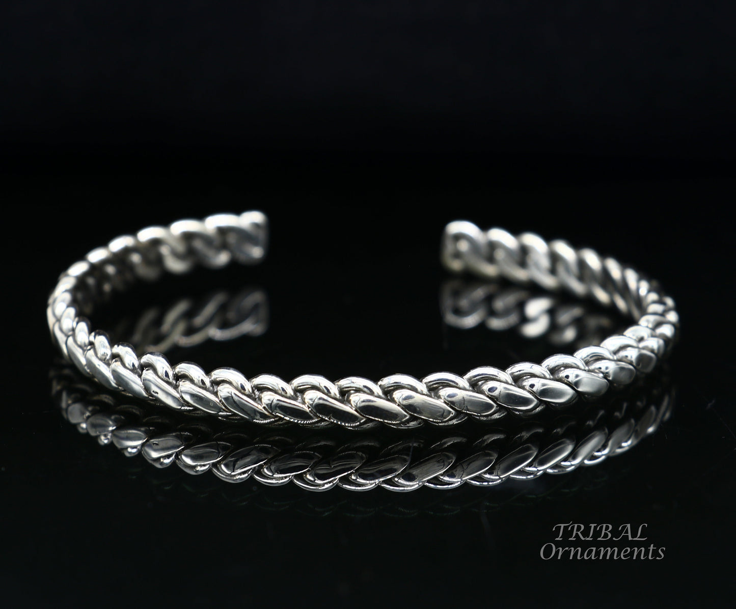 925 sterling silver handmade amazing stylish adjustable cuff kada bracelet, wrist jewelry for boy's and girl's, best gifting cuff112 - TRIBAL ORNAMENTS