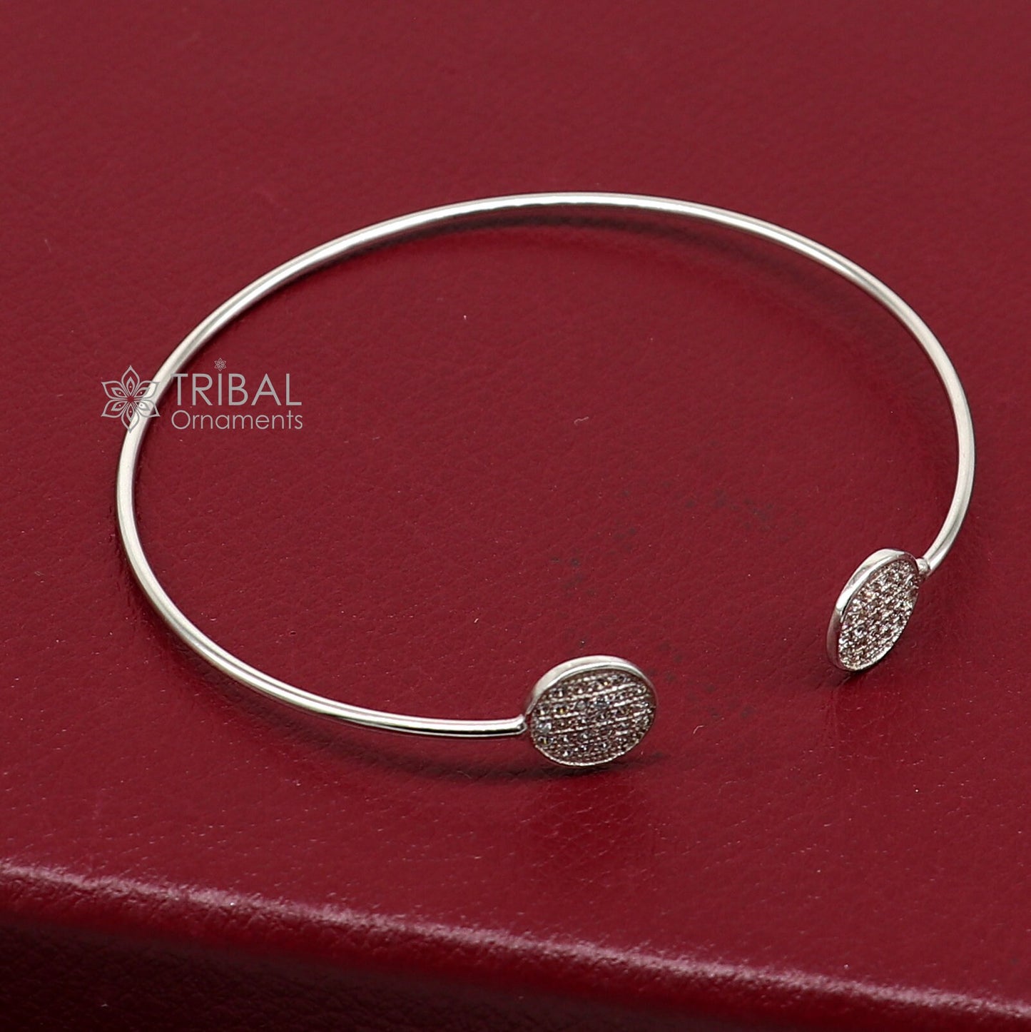 925 sterling silver handmade amazing stylish girl's cuff kada bracelet, best delicate unique light weight gifting bangle for girls cuff169 - TRIBAL ORNAMENTS