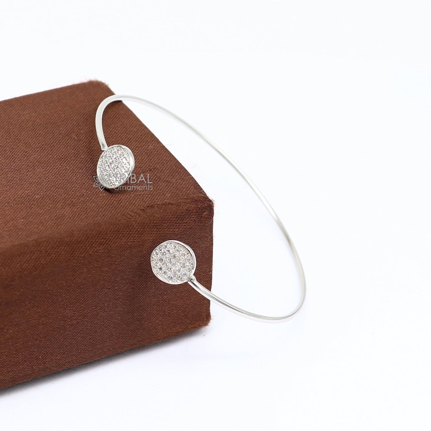 925 sterling silver handmade amazing stylish girl's cuff kada bracelet, best delicate unique light weight gifting bangle for girls cuff169 - TRIBAL ORNAMENTS