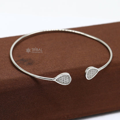 Tribal Ornaments 925 sterling silver trendy cuff bracelet for girls, delicate, lightweight, stylish handmade kada jewelry.