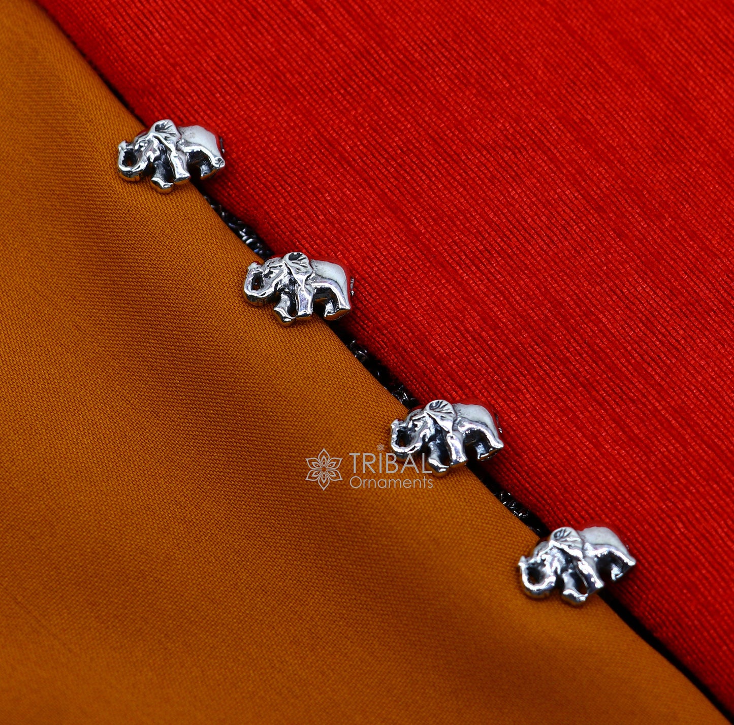 925 Sterling silver handmade amazing unique elephant shape ethnic style design buttons for men's kurta, best gifting accessories btn31 - TRIBAL ORNAMENTS