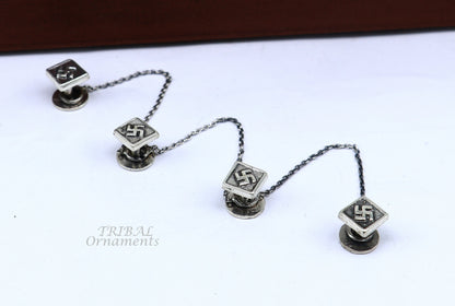 925 Sterling silver handmade amazing unique ethnic style  design buttons for men's kurta, best gifting accessories btn12 - TRIBAL ORNAMENTS