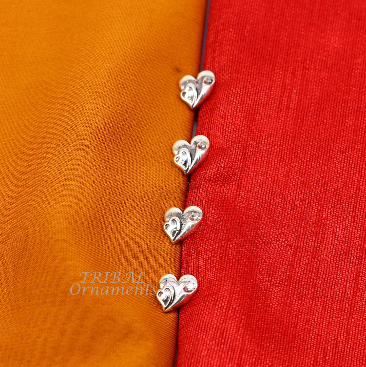 925 Sterling silver handmade amazing unique heart love shape ethnic style  design buttons for men's kurta, best gifting accessories btn13 - TRIBAL ORNAMENTS