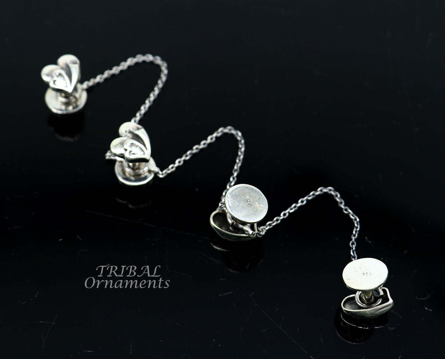 925 Sterling silver handmade amazing unique heart love shape ethnic style  design buttons for men's kurta, best gifting accessories btn13 - TRIBAL ORNAMENTS