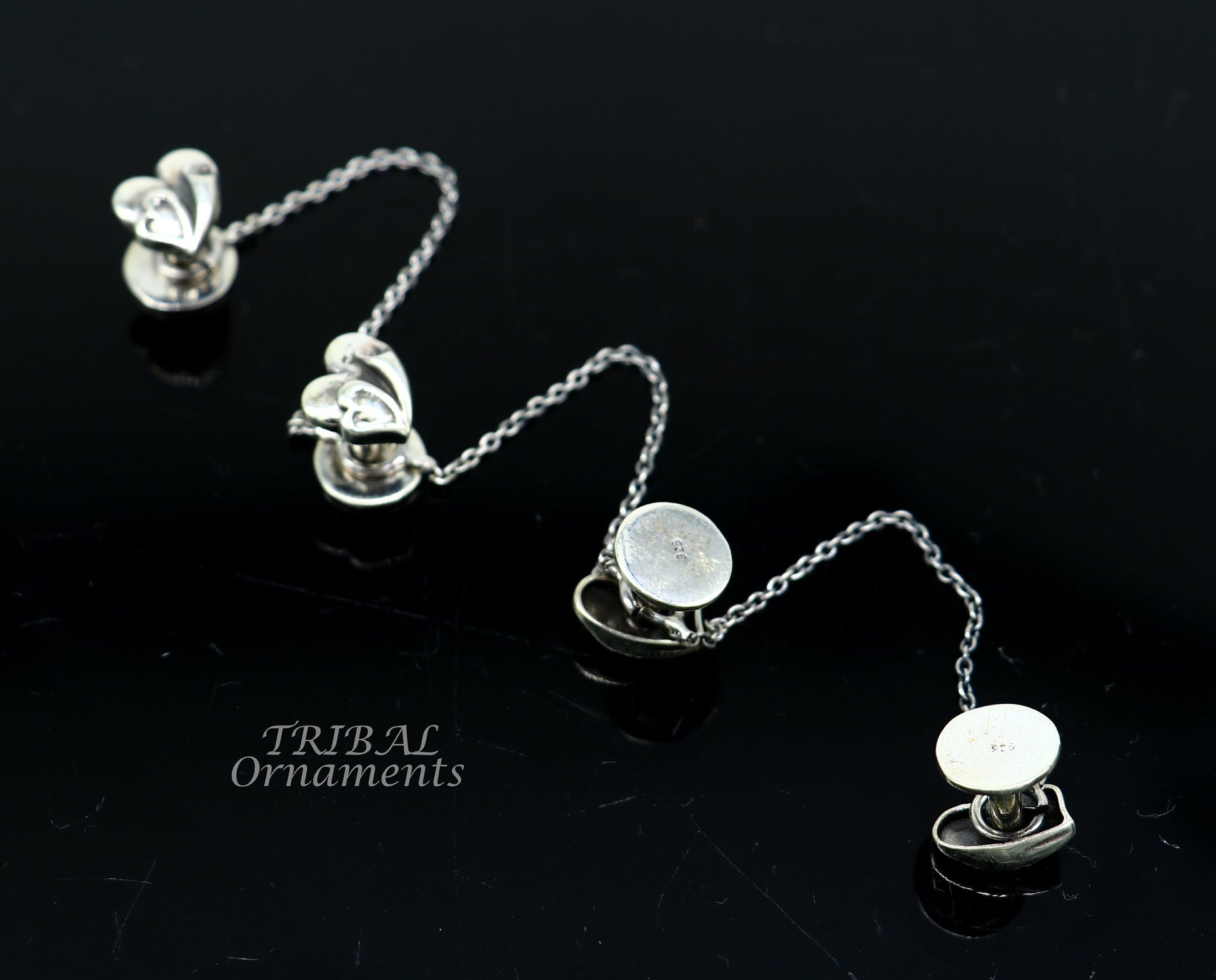 925 Sterling silver handmade amazing unique heart love shape ethnic style  design buttons for men's kurta, best gifting accessories btn13 - TRIBAL ORNAMENTS