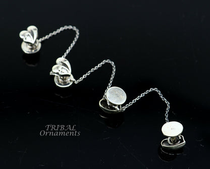 925 Sterling silver handmade amazing unique heart love shape ethnic style  design buttons for men's kurta, best gifting accessories btn13 - TRIBAL ORNAMENTS