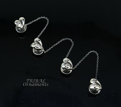 925 Sterling silver handmade amazing unique heart love shape ethnic style  design buttons for men's kurta, best gifting accessories btn13 - TRIBAL ORNAMENTS