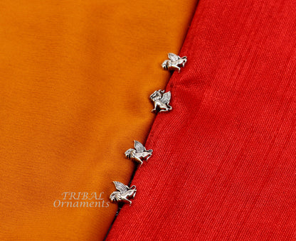 925 Sterling silver handmade amazing unique lion design shape ethnic style  design buttons for men's kurta, best gifting accessories btn18 - TRIBAL ORNAMENTS