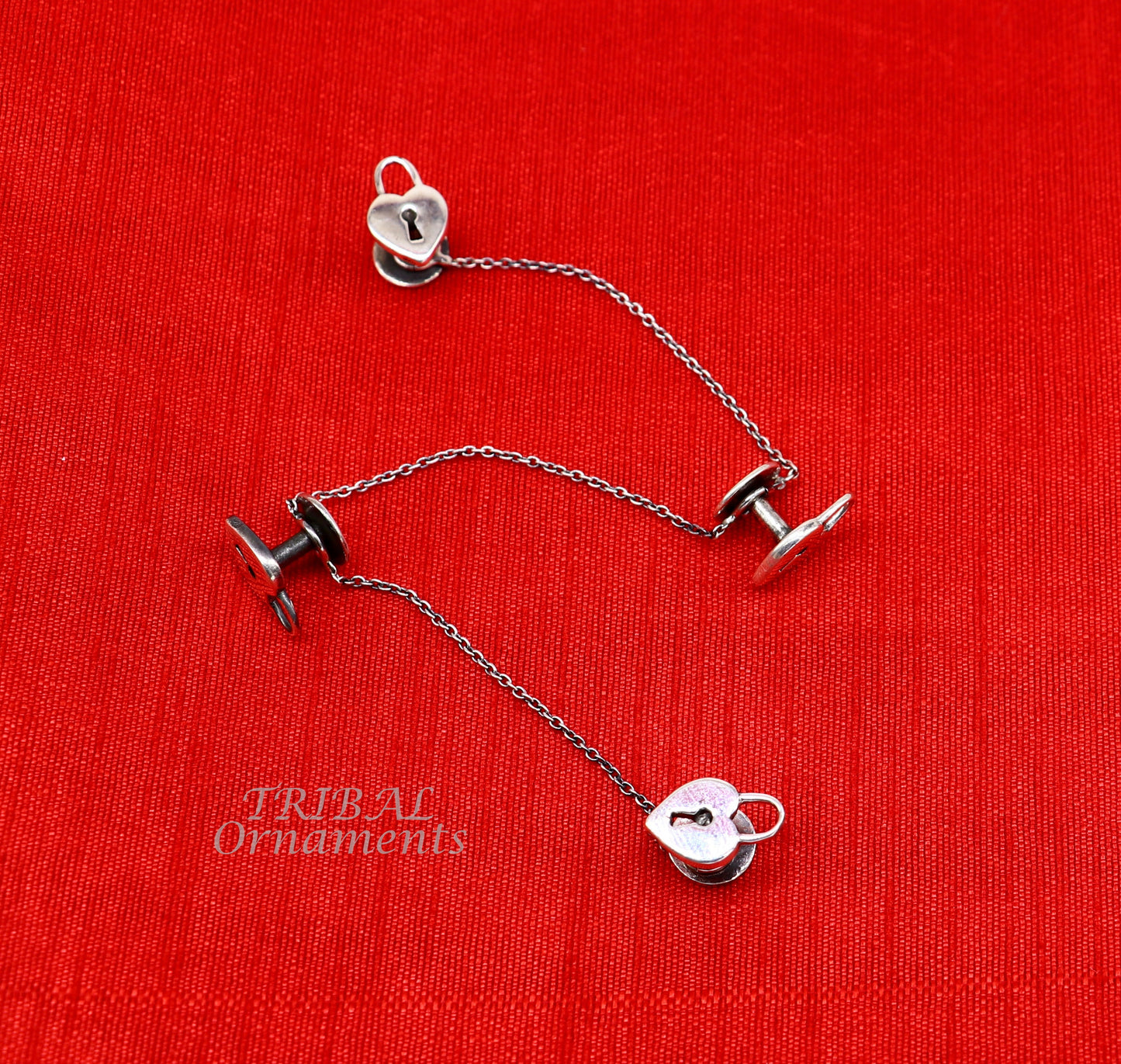 925 Sterling silver handmade amazing unique lock design shape ethnic style  design buttons for men's kurta, best gifting accessories btn16 - TRIBAL ORNAMENTS