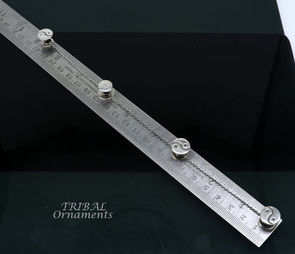 925 Sterling silver handmade rond design ethnic buttons for men's kurta, showcasing unique tribal style jewelry and accessories.