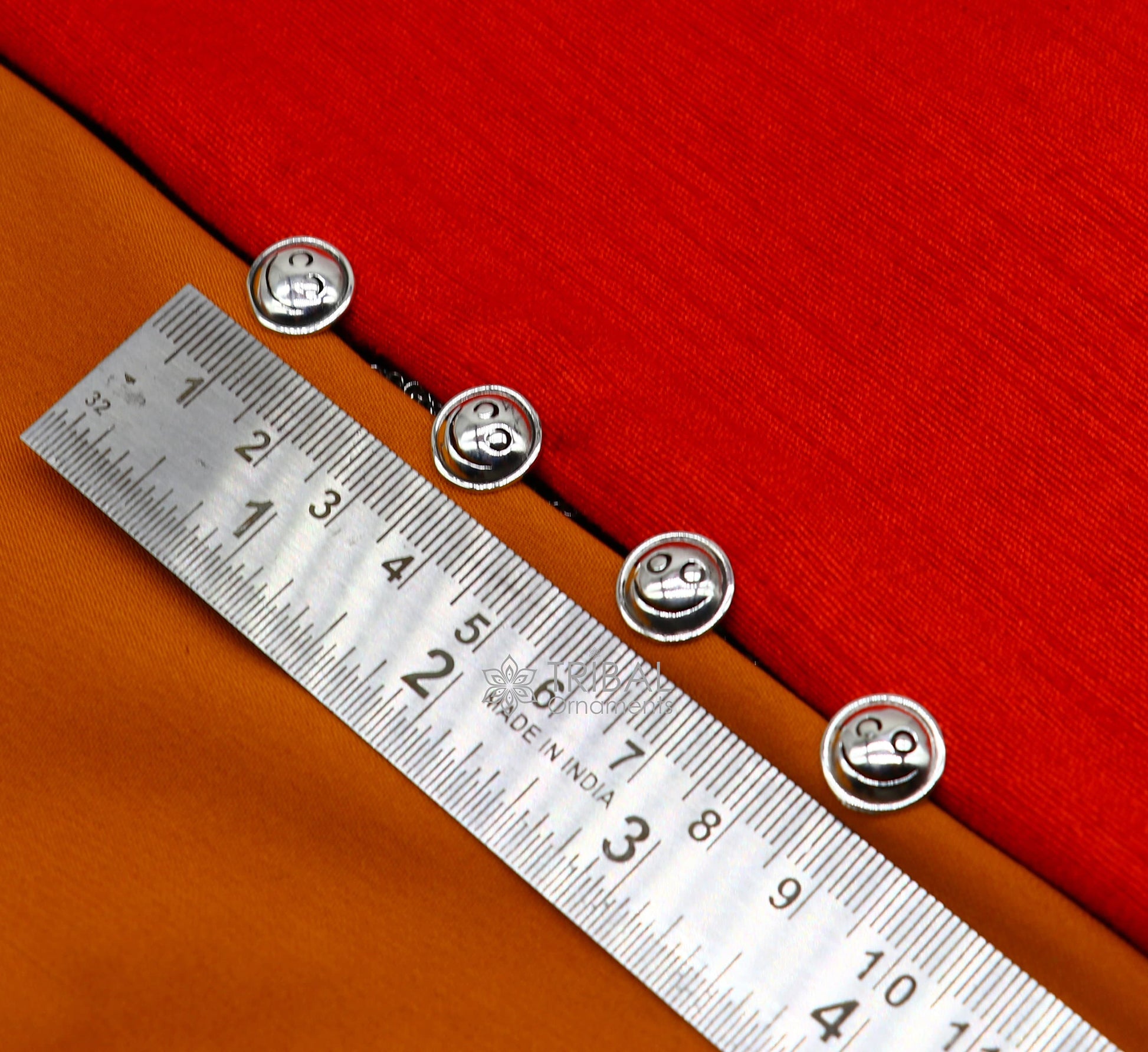 925 Sterling silver handmade amazing unique smiley round shape ethnic style design buttons for men's kurta, best gifting accessories btn32 - TRIBAL ORNAMENTS
