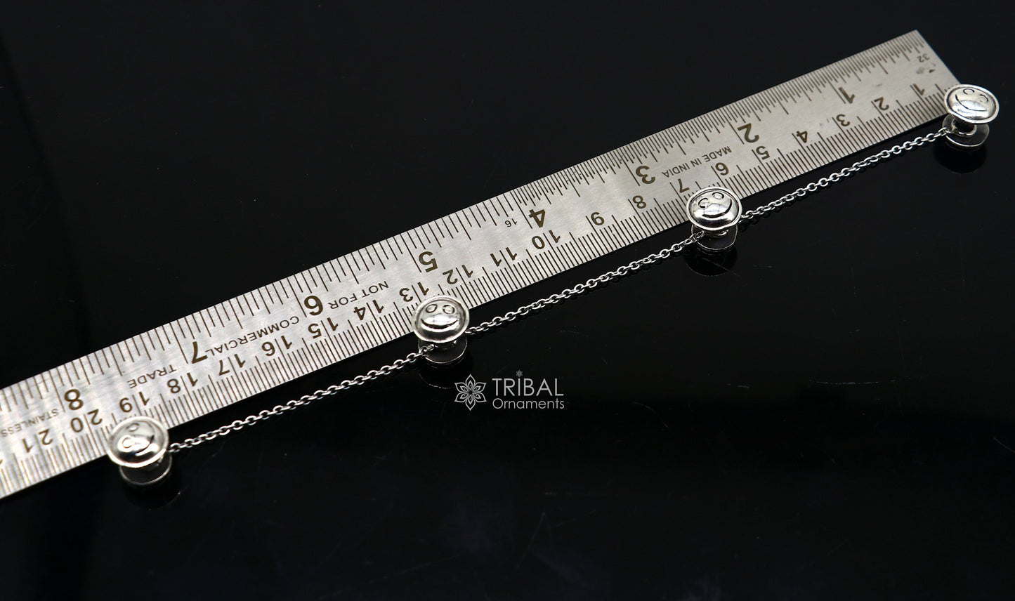 925 Sterling silver handmade amazing unique smiley round shape ethnic style design buttons for men's kurta, best gifting accessories btn32 - TRIBAL ORNAMENTS