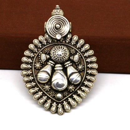 925 sterling silver handmade amazing vintage design pendant, unique handcrafted work pendant tribal Banjara ethnic bellydance jewelry nsp423 - TRIBAL ORNAMENTS