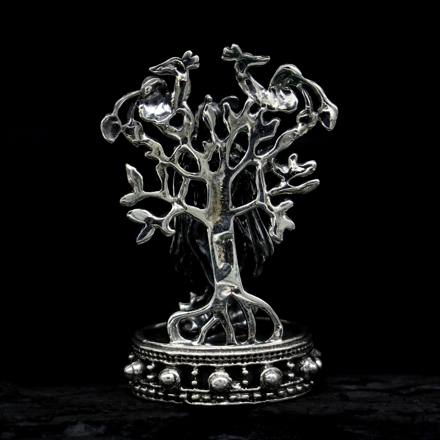 925 Sterling silver handmade antique design Idols Lord Krishna with flute standing Statue figurine, puja articles decorative gift art17 - TRIBAL ORNAMENTS