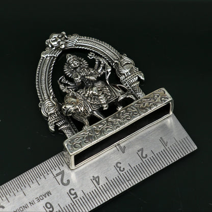 925 Sterling silver handmade antique design indian hindu Godess Bhawani Maa Mataji Decorative statue figurine, puja articles best gift art10 - TRIBAL ORNAMENTS